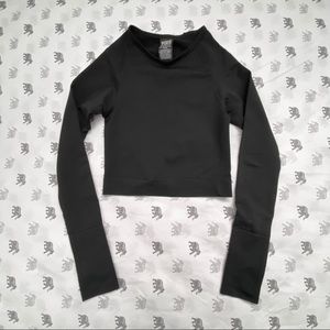 PINK long sleeves seamless cropped top